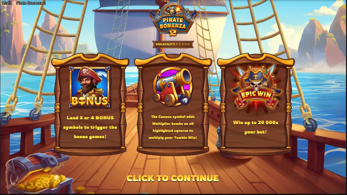 Pirate Bonanza 2 free spins bonus feature demo