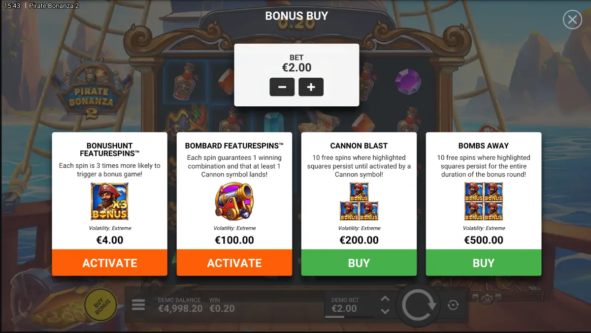 Play Pirate Bonanza 2 on mobile devices iOS and Android